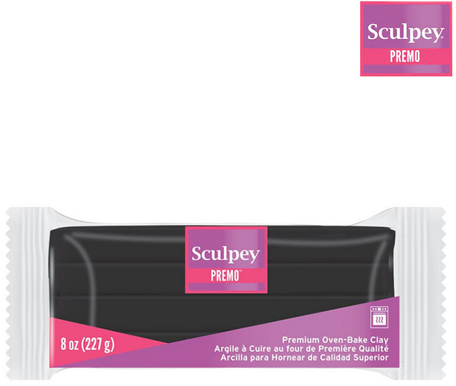 전문가용 폴리머클레이 스컬피 프레모 8oz (227g), 검정(Black)