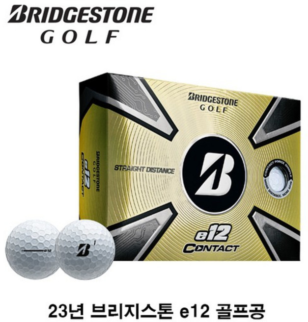 브리지스톤골프 e12 컨텍트 비 골프볼, 레드, 12개입, 1개