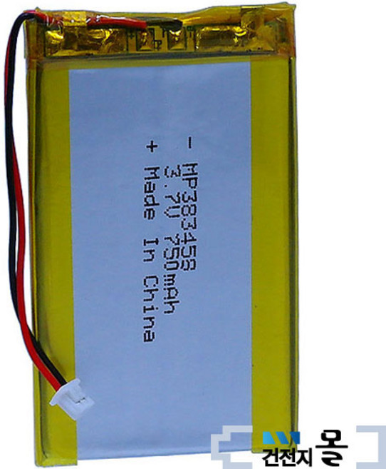 맥스파워 리튬폴리머 충전용 건전지 MP383458-PCM (3.7V 750mAh) C51021RB (KC인증제품), 1개, 1개입