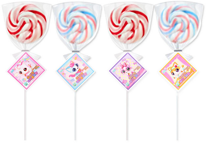 위시캣 비타롤리팝 4종, 아이냥+코코냥+똑똑냥+헬씨냥, 1세트