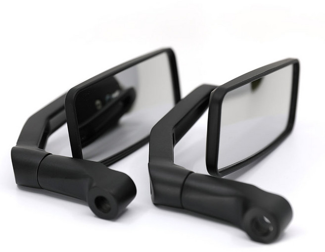 헤드웨이 오토바이 사이드미러 세트 튜닝사각 블랙, 1세트