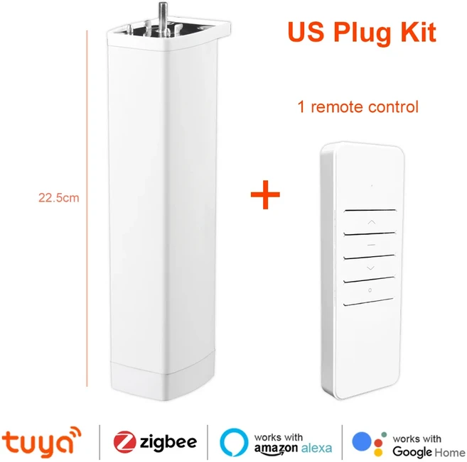 투야 와이파이 지그비 스마트 전동 커튼 모터 2 채널 원격 음성 제어 알렉사 구글 홈 어시스턴트 작동 1, 03 Zigbee US Plug