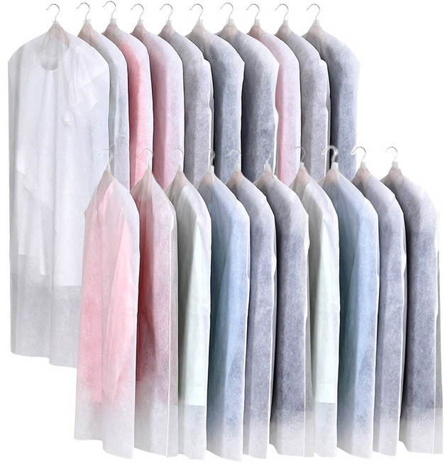 아모란나 화이트 부직포 옷커버 양복10P+코트10P, 10개입, 1세트