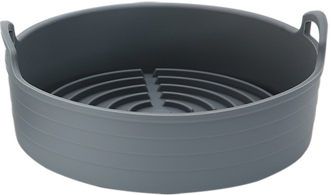 에어프라이어 전자레인지 전용 실리콘 용기 특대형 지름 22cm, 그레이, 1개