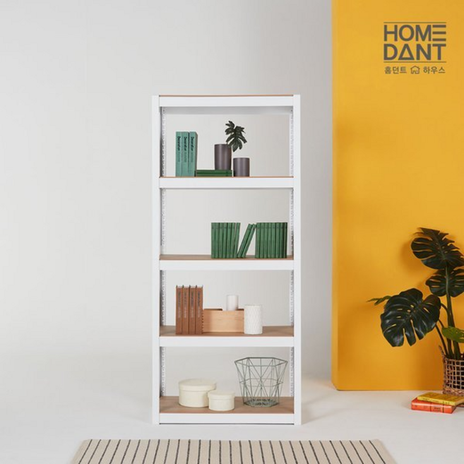 홈던트하우스 조립식 앵글 철제 선반 5단 700 x 500 x 1800, 화이트