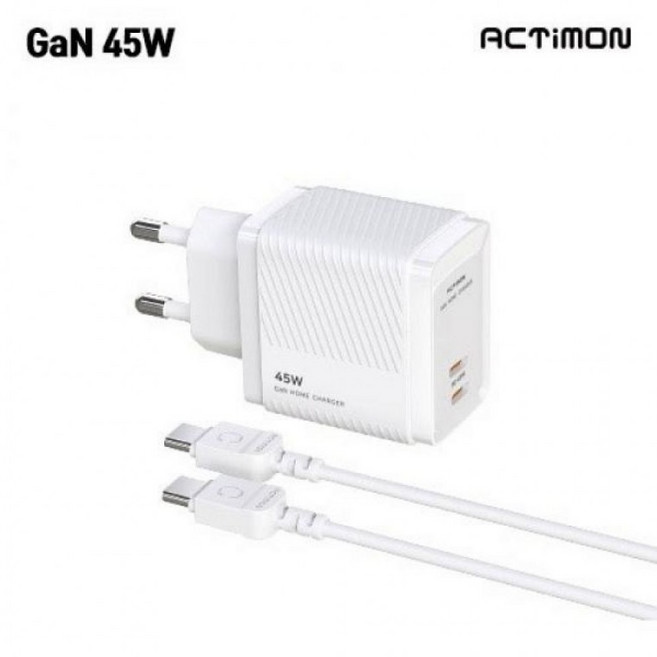 PD 가정용 C타입 초고속 45충전기 2포트 PPS GaN M-PD45W-CC-T2, 1개, 상세페이지 참조