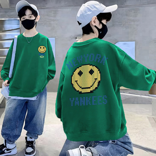 베비포 초중생 스마일픽셀 그래픽 맨투맨 -WX5