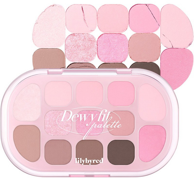 [정품] ((lilybyred)) 릴리바이레드 듀이 핏 팔레트, 06 허니피치볼, 1개