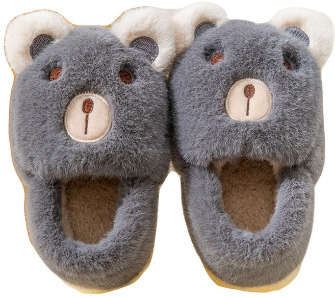 유아동 토끼 곰 캐릭터 방한 털 신발 DZ-433