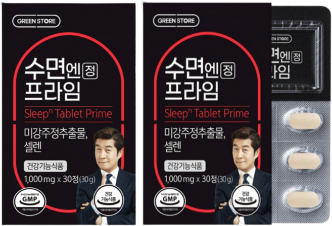 그린스토어 수면엔 프라임 미강 주정 추출물 30정 60정 [약국정품], 2개