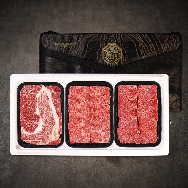 우리한우 1++등급 한우구이세트 (꽃등심/업진살/치마살/안심/채끝/갈비살) 투플 투쁠 소고기 구이용, 구이2호세트 1kg(꽃등심/업진살/치마살), 1개