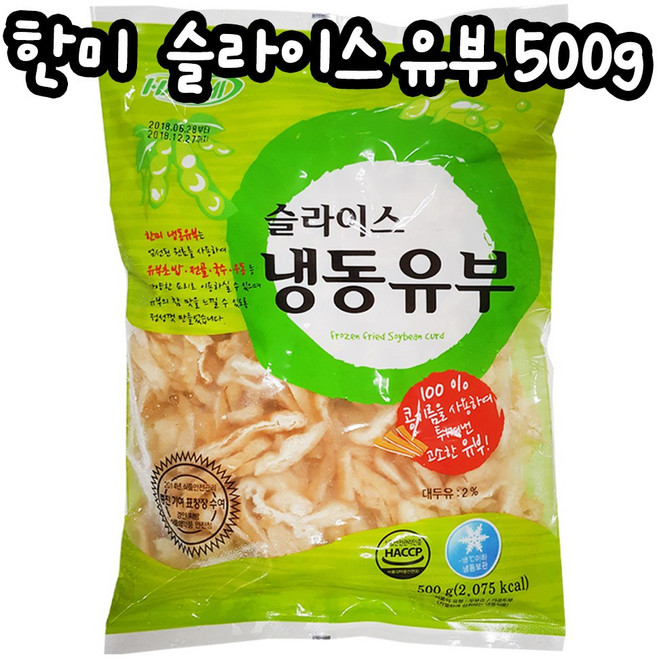 푸드드림 한미 냉동슬라이스 유부 500g, 1개, 1개입