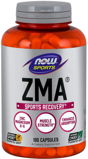 NOW Foods ZMA鋅鎂維他命B6膠囊, 90顆, 1罐