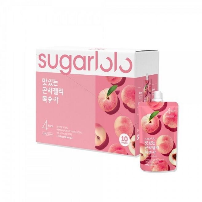 슈가로로 맛있는 곤약젤리 복숭아(x), 10세트