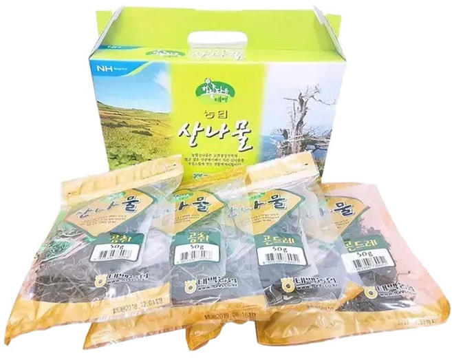 G태백농협 한방재료약초건나물세트2호(곰취50g 곤드레50g 고사리50g 취나물50g), 50g, 1세트