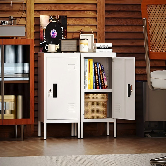 (OASISANCT)3단/5단 독립형 철제 사물함 수납장 현관장 신발장 옷장 화이트 핑크, 흰색white