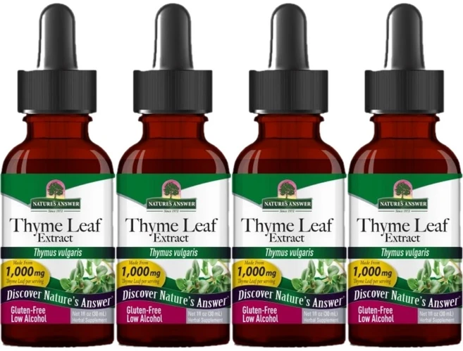 네이처스앤서 고흡수 타임 잎 백리향 추출물 1000mg 액상 액체, 30ml, 4개 - 쿠팡