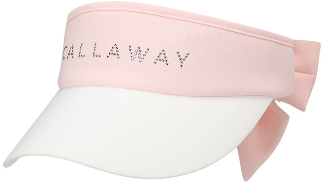 [캘러웨이코리아정품] 2026 신형 크리스탈 여성 바이저 골프 썬캡, 1개, 핑크