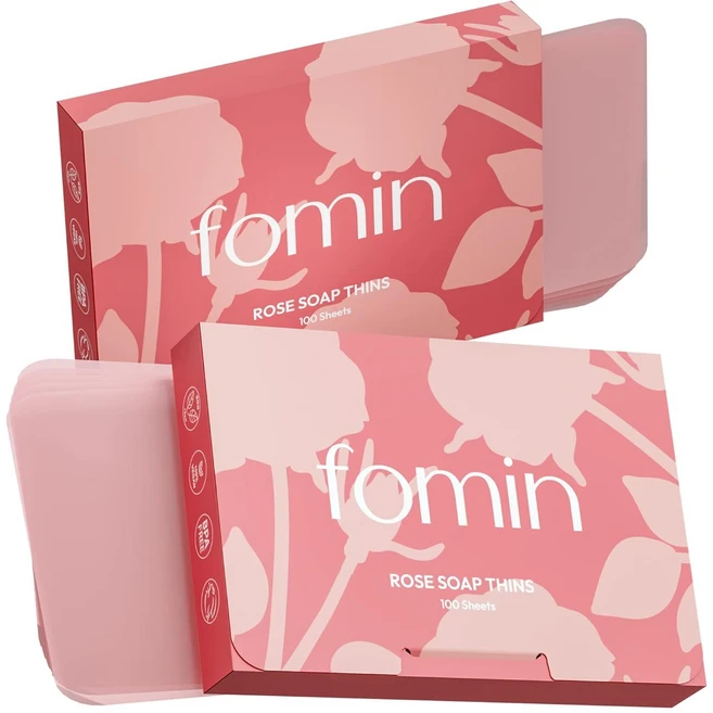 FOMIN - 손 씻기용 종이 비누 시트 100매 자스민 휴대용 여행용 용해 가능한 캠핑용 미니, Rose (Pack of 2) - 쿠팡