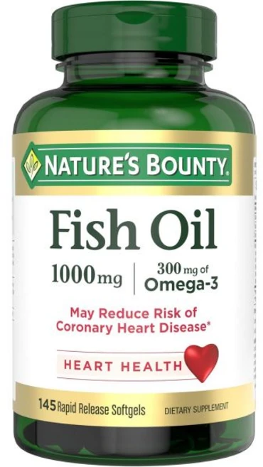 네이쳐스바운티 Nature's Bounty Fish Oil 1000 mg Coated Softgels 220 Count, 1개, 145정 - 쿠팡