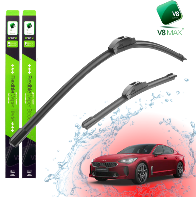 V8MAX 기아 스팅어와이퍼 650mm450mm 2p세트