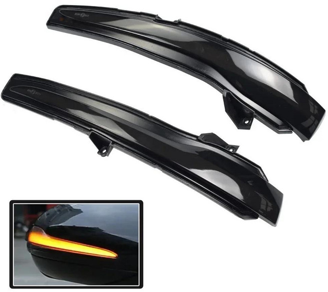 클래스 다이나믹 블링커 방향지시등 사이드 미러 표시등 강아지용, 1개, Emitting Color: 1. Yellow