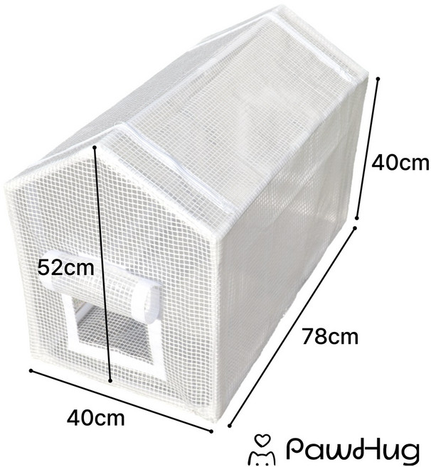포우허그 길고양이집 두배쫀쫀 비닐하우스, 1개, 화이트 투명
