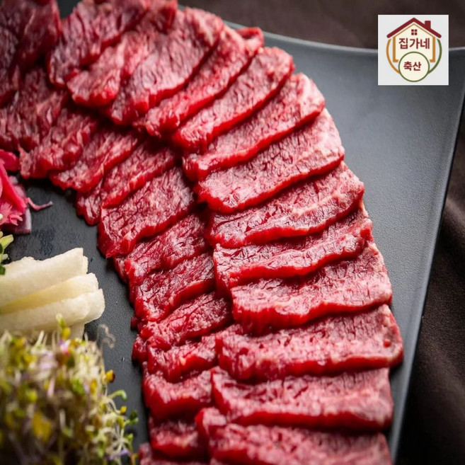 [집가네축산 ] 국내산 대구직송 냉장 뭉티기 육회 사시미+특제소스 1개 증정, 1세트, 240g