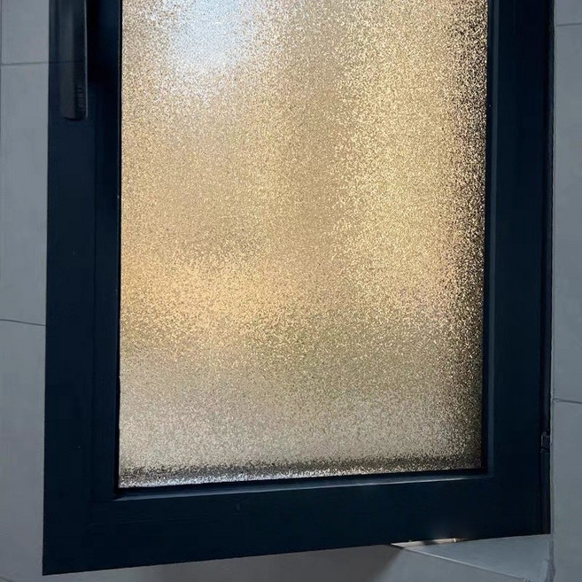 샤일리 무점착 빈티지 물결 창문 시트지, 입체물결엠보