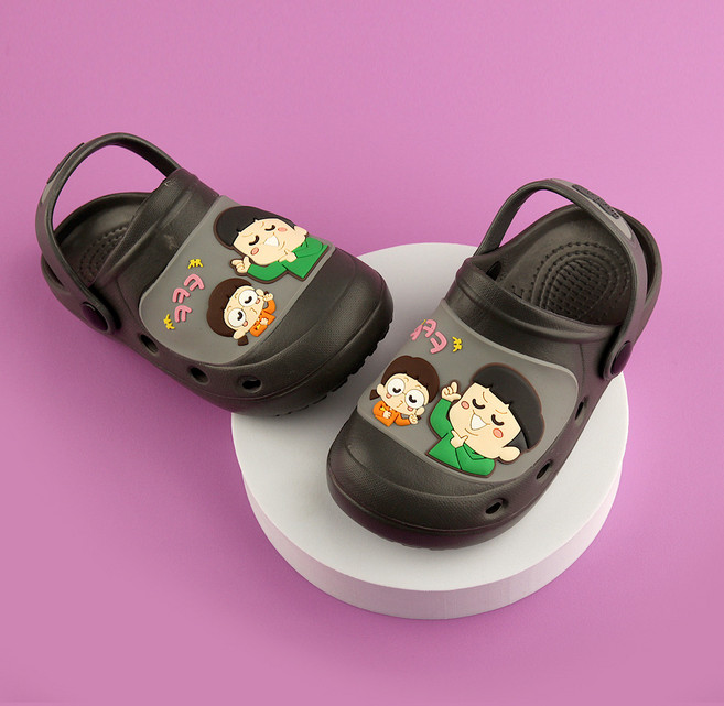 알파슈 흔한남매 크크 EVA 샌들 블랙