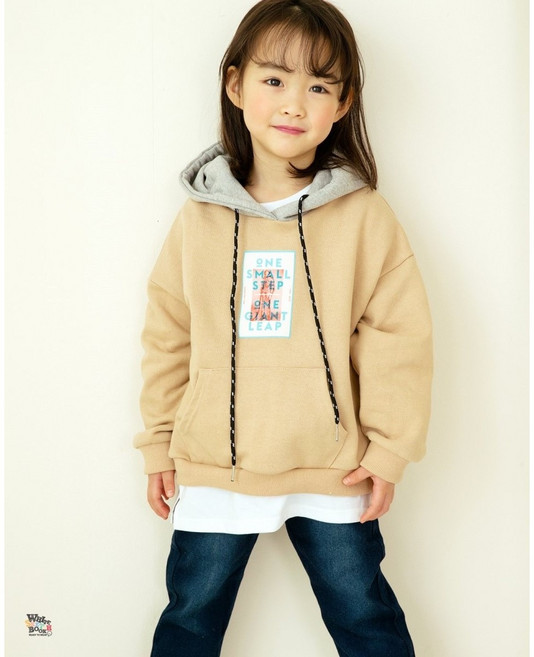 화이트스케치북 닐배색 후드티셔츠 (11호)