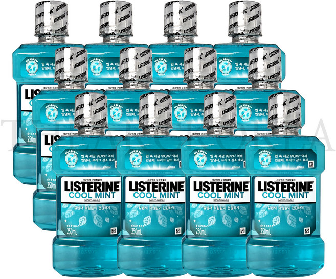 리스테린 쿨민트 구강청결제, 250ml, 12개