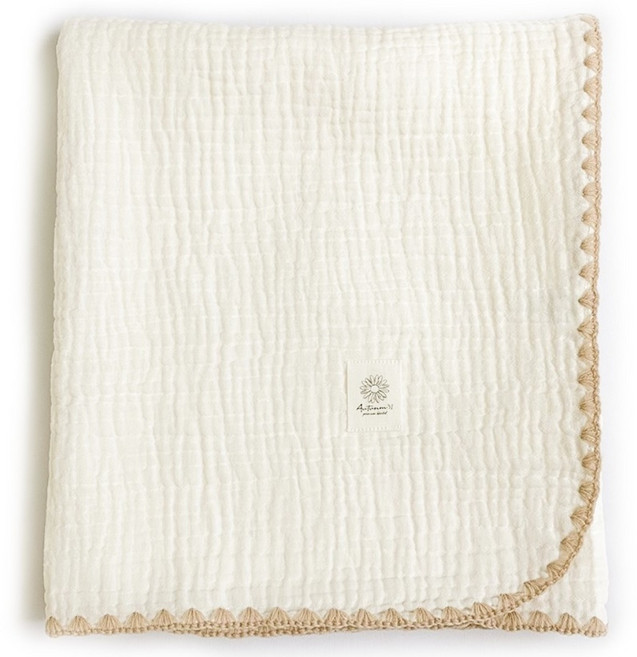 어텀31 사계절 아기 거즈 블랭킷, 화이트