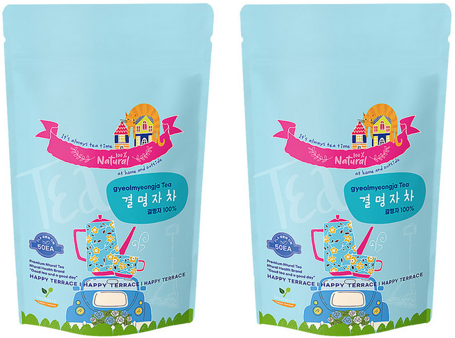 50+50티백 결명자차 삼각티백, 2개, 50개입