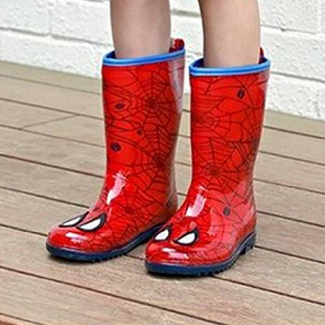 장화 남아장화 스파이더맨 거미줄 레인부츠 마블 페이스 비장화 아동 초등 학생 장마철 부츠