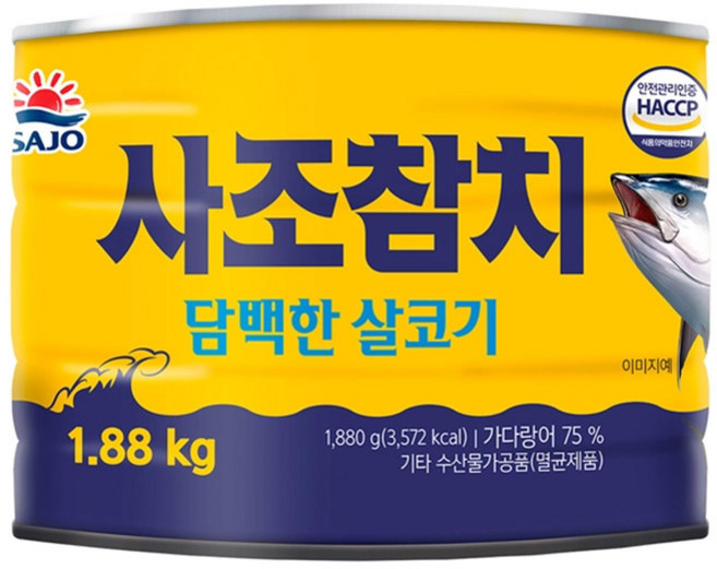 사조참치 담백한 살코기, 3개, 1.88kg, 1
