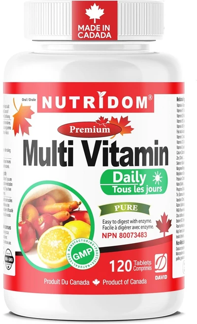 캐나다 뉴트리돔 멀티 종합 비타민 120 타블렛 캐나다 직구, 1개, 120정 - 쿠팡