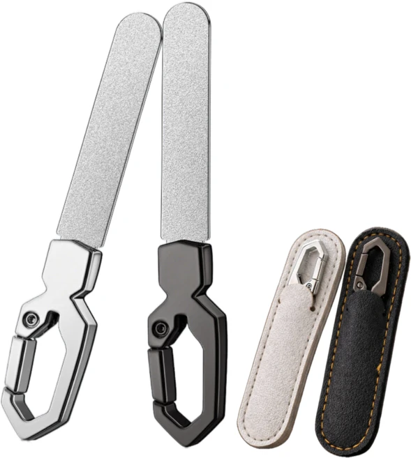 스테인리스 양면 스틸 다이아몬드 네일파일, 1개, 블랙 - 쿠팡