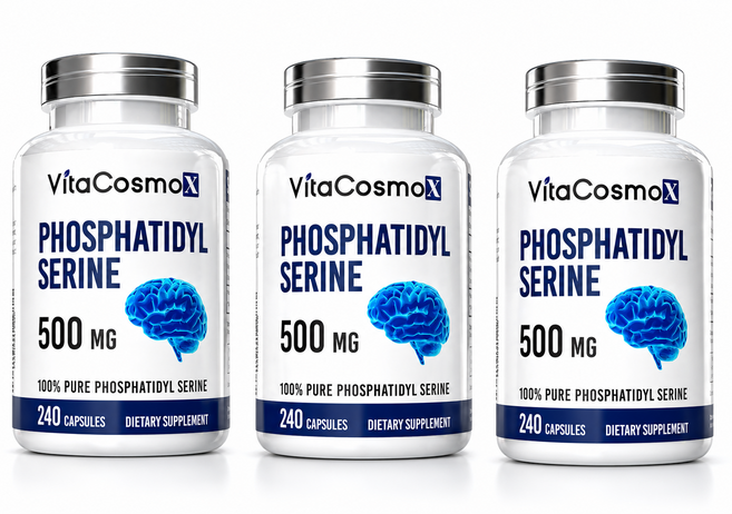 미국직배송 VitaCosmoX Phosphatidylserine 포스파티딜세린 500mg, 3개, 240정