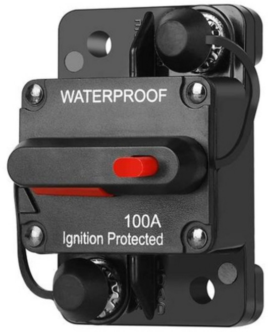 100A 서킷 브레이커 휴즈홀더 자동차 오디오 요트 방수, 1개