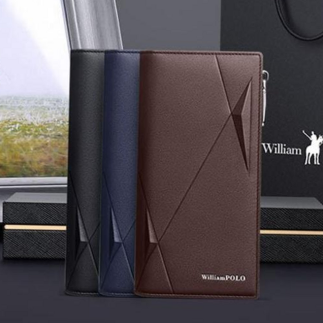 윌리엄폴로 대용량 소가죽 장지갑 (지퍼)_WBDF1E1