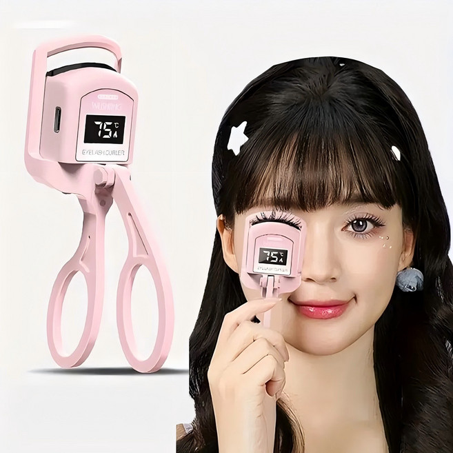 프리라이프 무선 미니 히팅 뷰러 온열 속눈썹 고데기 c타입 LED 디스플레이 Type-C 충전, 1개, 핑크색