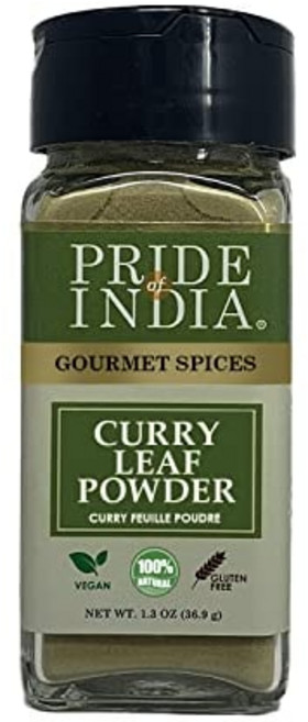 프라이드 오브 인디아 커리 잎 가루 1.3온스 Pride of India – Curry Leaf Ground – Fresh Aroma/Distinct taste – No GMO/