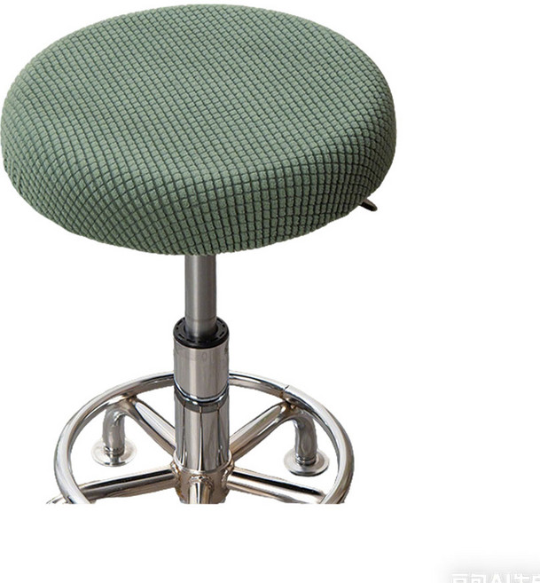 JS 원형 고탄력 의자 커버, 1개, 라이트 그린