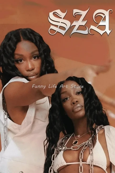 SZA 팝 가수 스타 초상화 음악 앨범 SOS 커버 포스터 및 인쇄 캔버스 벽 예술 그림 거실 장식 선물, 05 20X30cm Unframed, 12 16