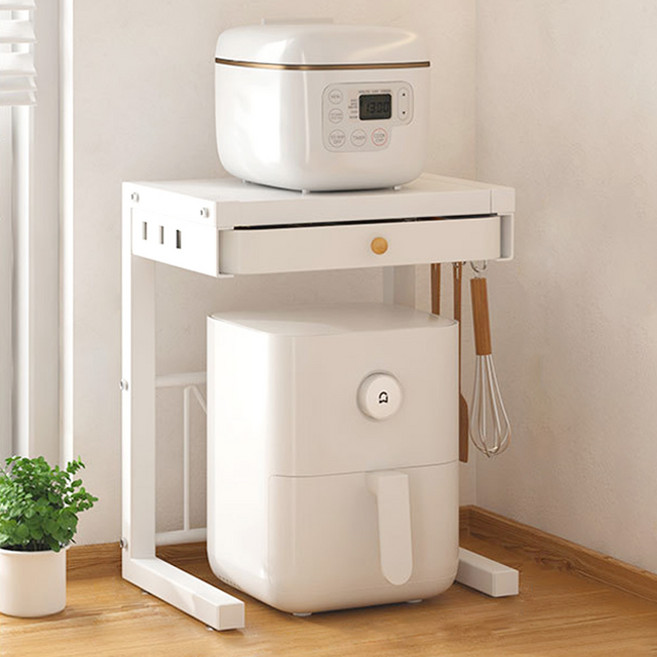 HK.SELL W36 에어프라이어 커피머신 선반, 화이트, 1개