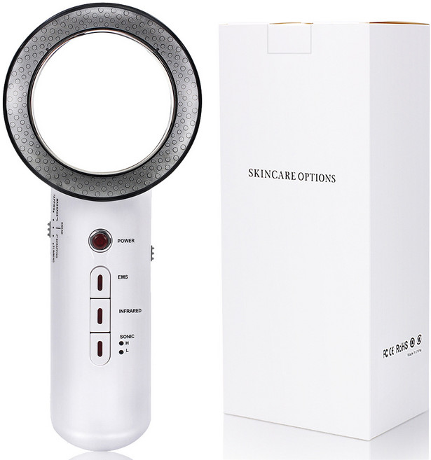 얼굴 목 마사지기 45도 온열 LED EMS미세전류 이온도입 센서 음파 진동, 영어 규칙, CS-103 슬리밍 악기 작은 포장