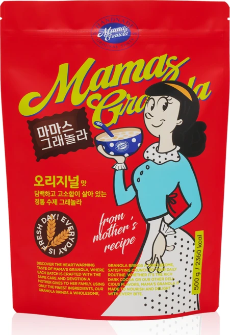 마마스그래놀라 오리지널맛 수제그래놀라 시리얼 파티팩 선물, 1개, 500g - 쿠팡
