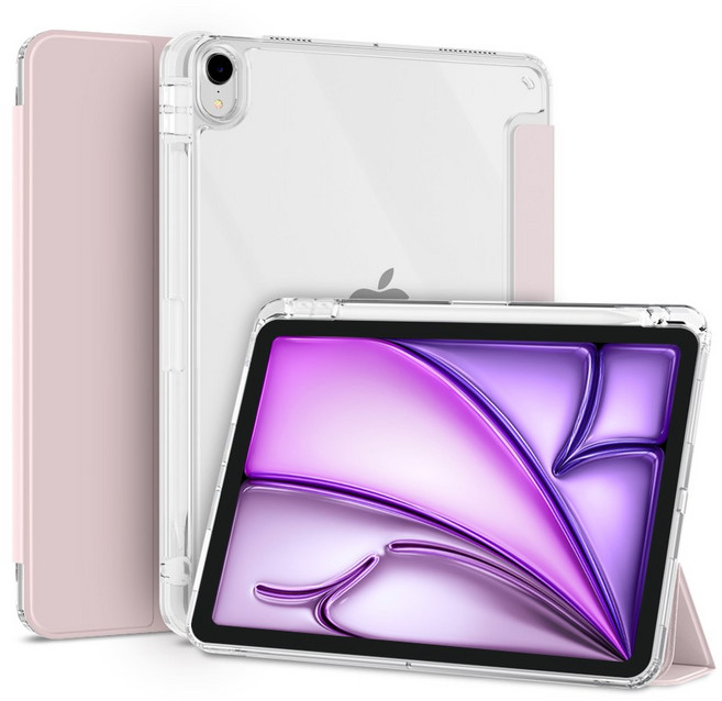 슈퍼스킨 클리어아머 플러스 애플펜슬 수납 아이패드 케이스, 베이비핑크, 1개