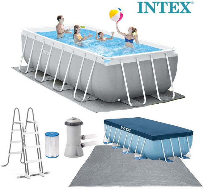 INTEX 인텍스 프리즘 488x244x107cm 프레임풀 사각풀장 5종 세트 26792KR, 1개